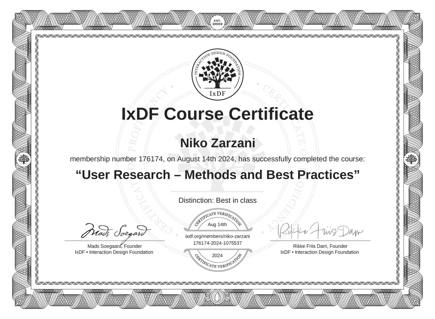 IxDF certificates — AI for Designers, UX Management, Accessibility, User Research and more 5