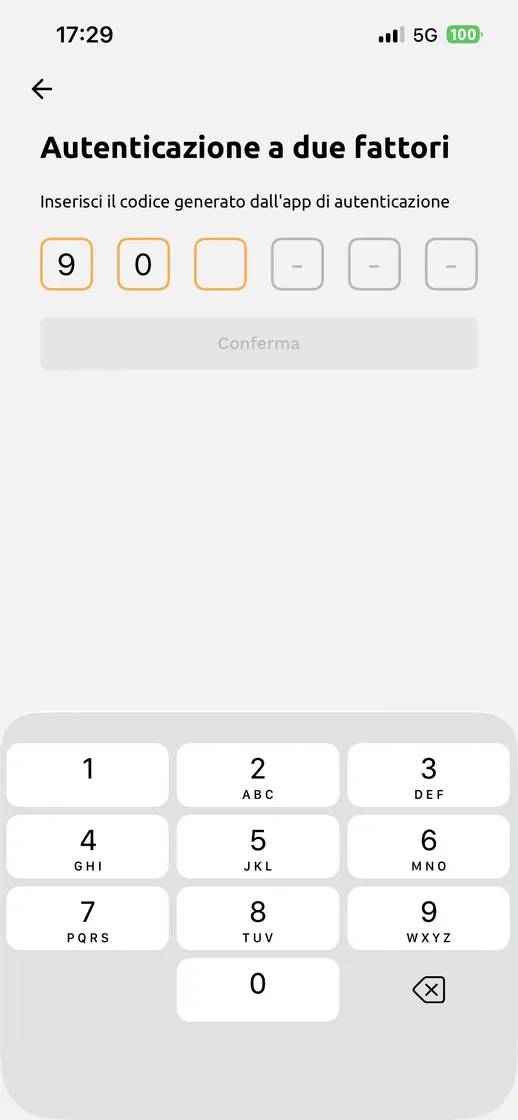 Mobile app screen 2