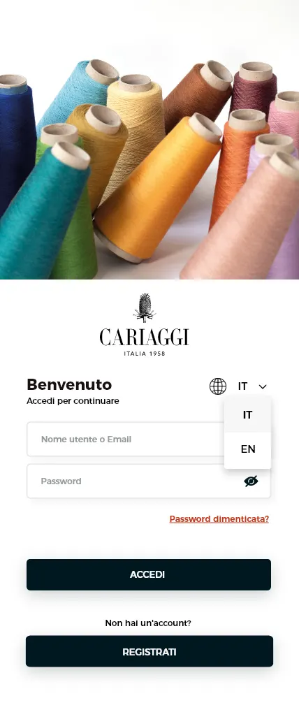 Mobile app screen 1