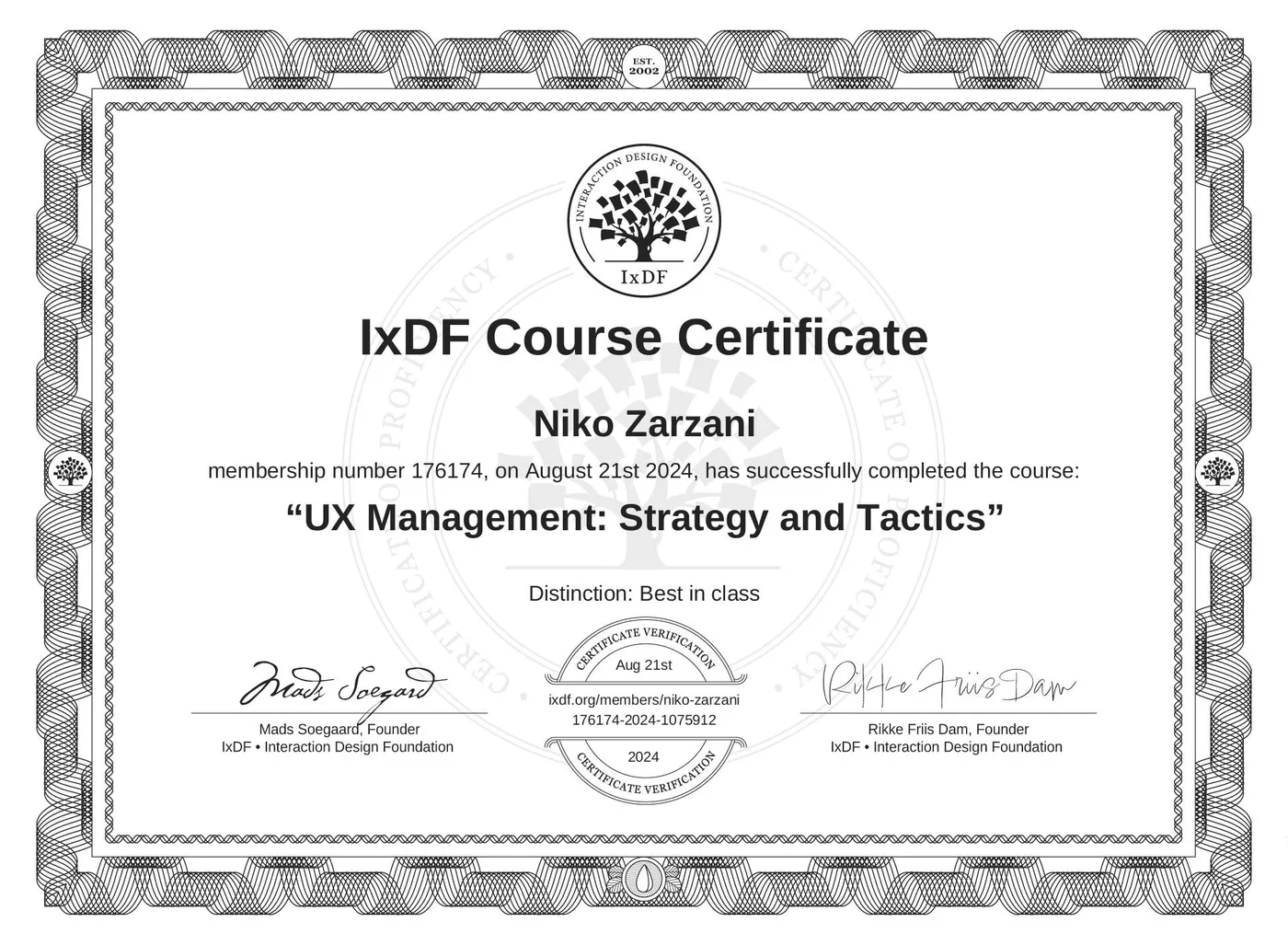 IxDF certificates — AI for Designers, UX Management, Accessibility, User Research and more 1