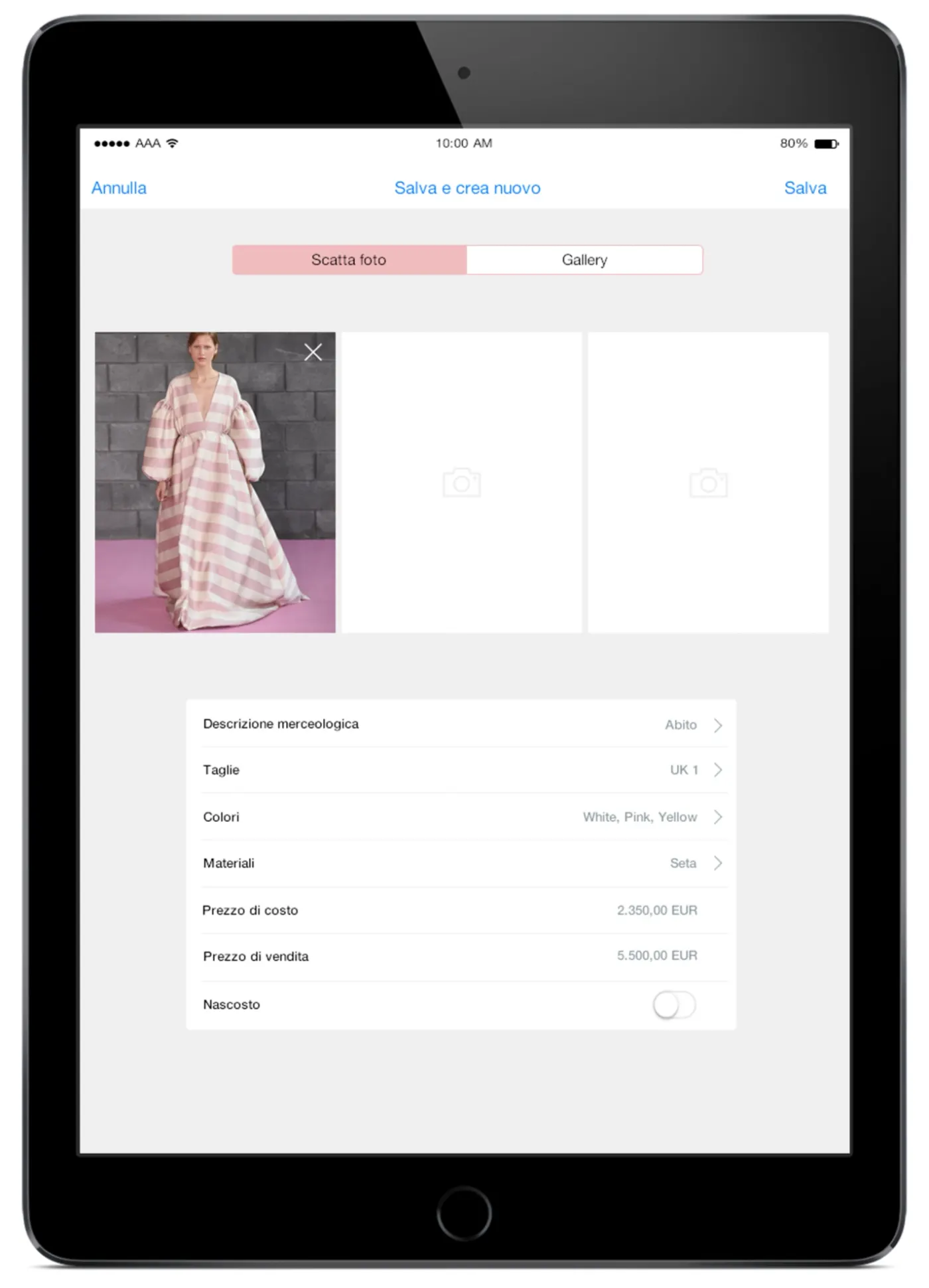 Tablet app screen 5
